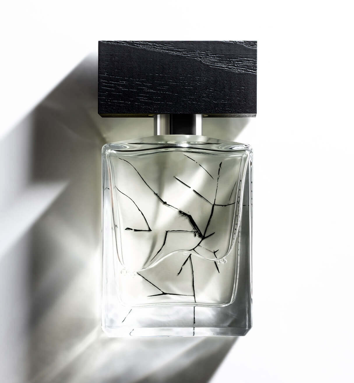 A bottle of BeauFort London's The Grudge Eau De Parfum on a white background with heavy shadow