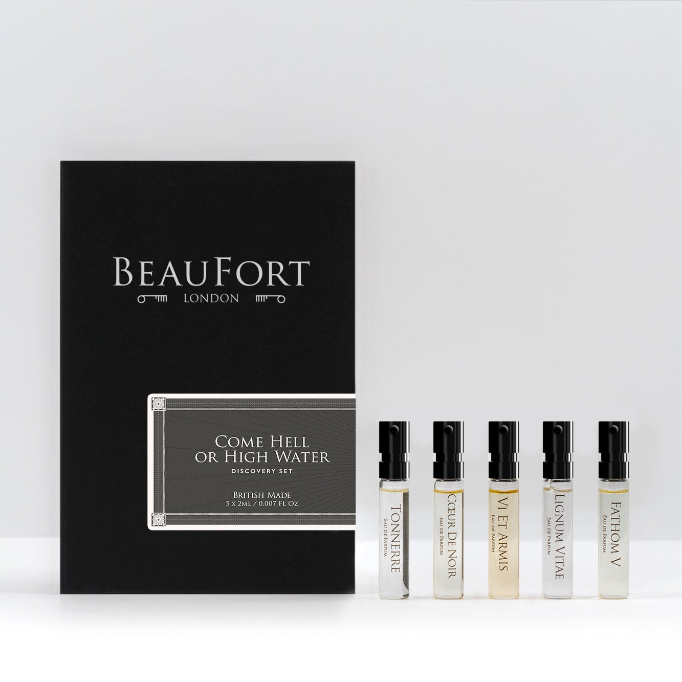 BeauFort London Come Hell or High Water Discovery Set - Tonerre, Coeur de Noir, Vi et Armis, Lignum Vitae, Fathom V