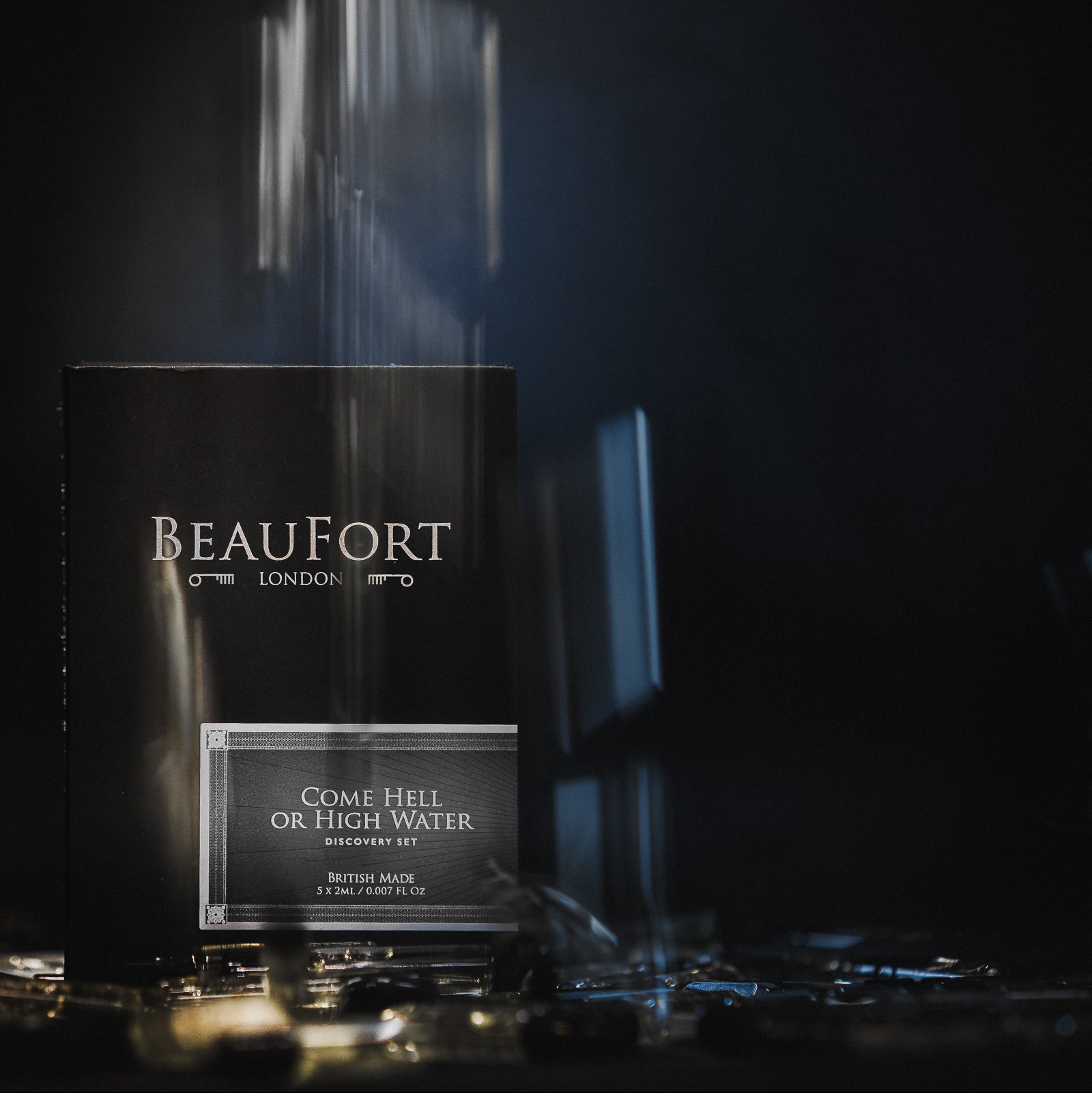 BeauFort London Come Hell or High Water Discovery Set on dark background